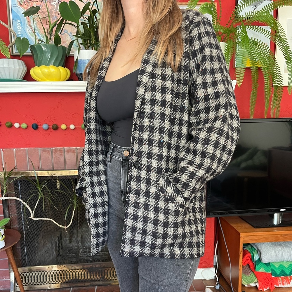 Finity Wool Houndstooth Jacket - image 1